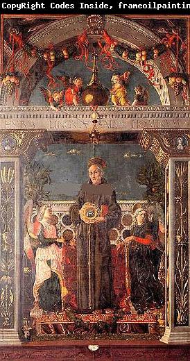 Andrea Mantegna Bernardino of Siena between Two Angels
